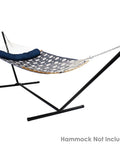 Go To Double Hammock Stand For Outdoor And Indoor Use 400 Pound Capacity 15 Foot Frame With Black Powder Coated Finish
