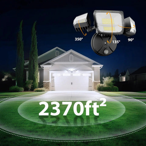 Hella Bright 90W Dusk To Dawn Outdoor Floodlight Dropping 10000 Lumens Of Punchy Glow With A Rock Solid IP66 Waterproof Shell And Zero Hassle Adjustable Angles For Your Backyard Or Driveway Security Needs