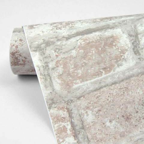 Denver Brick White Washed Peel And Stick Wallpaper Removable Contact Paper For Walls Self Adhesive Wall Covering roll