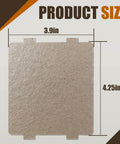 Waveguide Cover for Microwave Oven Replacement 5304464061 Mica Plate Sheets Two Pack showing product size dimensions.