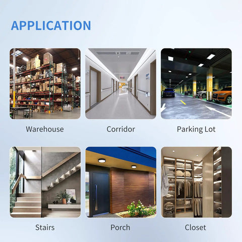 Application scenarios for Ceiling Occupancy Motion Sensor Switch For High Bay Fixtures, 360 Degree PIR Auto On Off Lighting.