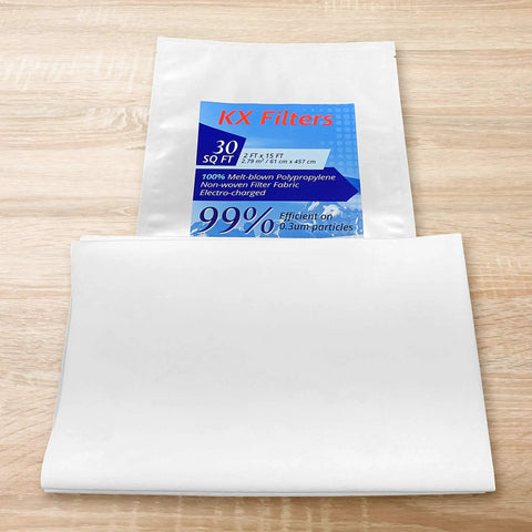 Merv 16 Polypropylene Filter Material With Electrostatic Charge For DIY Mask Inserts Detail, Pro Grade Sheet Displayed