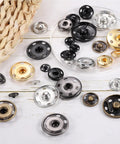 25 Sets Of 15mm Metal Snap Buttons For Clothes And DIY Crafts Black Copper Snap Fasteners With 25 Male And 25 Female Parts Durable Build For Jackets Bags Vests And Other Sewing Projects Easy To Sew Snap Fasteners