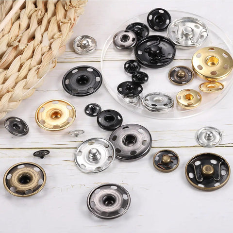 25 Sets Of 15mm Metal Snap Buttons For Clothes And DIY Crafts Black Copper Snap Fasteners With 25 Male And 25 Female Parts Durable Build For Jackets Bags Vests And Other Sewing Projects Easy To Sew Snap Fasteners
