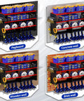 Power Tool Organizer Wall Mount, 4 Tier Heavy Duty Metal Storage Rack For Garage Shop Shed, 8 Drill Holders shown on various walls