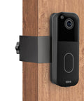 Anti Theft Adhesive Doorbell Mount Bracket For Video Doorbell No Drilling, Theft Prevention Wall Mount, Black on door