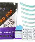 Deluxe Pro Grade Nasopharyngeal Airway Kit With Six NPAs In 22 Fr 24 Fr 26 Fr 28 Fr 30 Fr And 32 Fr Sizes Plus Lubricating Jelly Cleansing Wipes And Nitrile Gloves