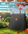 Waterproof A Frame Swing Cover For 72 Inch Porch Swings Glider Hammocks Windproof With Drawstring Buckles in garden setting
