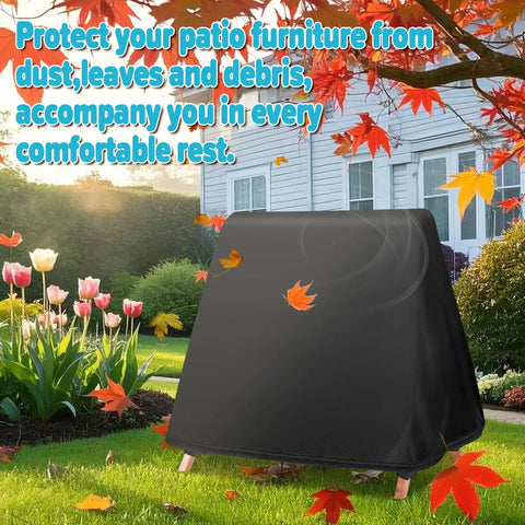 Waterproof A Frame Swing Cover For 72 Inch Porch Swings Glider Hammocks Windproof With Drawstring Buckles in garden setting