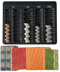 Pro Grade Black Coin Counter Tray For Quick Change Count And Sort 5 Compartment Organizer With 150 Assorted Coin Wrappers Included