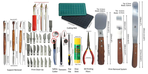 Pro Grade 3D Printer Tool Kit With Every Tool You Need To Remove Clean And Finish 3D Prints No Fluff All In One Post Processing Set tools