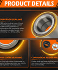 Front Wheel Bearing Kit 510089 For Honda Civic 2006 To 2020 And Acura ILX 2013 To 2014 Two Pack Front Left Or Right Bearing Replacement