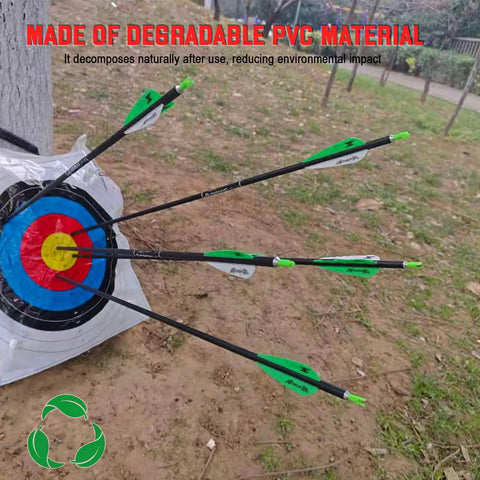 20 Pack Degradable Archery Targets Paper Made From Starch-Based Plastic, Standard 10 Ring Target, arrows on target outdoors