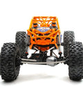 Front view of RBX10 Ryft 4WD Brushless RC Rock Bouncer Ready To Run Beast On The Trail With Solid Front And Rear Axles Rugged Tube Chassis