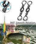 Heavy Duty 300 Piece Box Fishing Barrel Swivels With Solid Ring Copper And Stainless Steel Construction Extra Strong Solid Fishing Connectors Anti Rust Quick Connect Tackle Kit Sizes 2 4 6 8 10, 360° swivel fishing rig