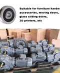 Heavy Duty Bearing Steel Cable Pulley 2 Pack U Shape Groove Wheel 6x30x8mm With 782 Lbs Load Capacity For Industrial Equipment And Gear Maintenance For Workshop And Shop Floor Use, shown with motor applications