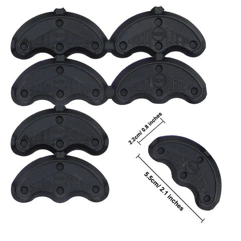 24 Pairs Shoe Heel Taps Replacement Kit with nails, includes 3 sizes of heel plates for boots and shoes, durable repair pads