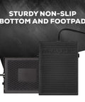 Universal Sustain Pedal For MIDI Keyboards And Digital Pianos With Polarity Switch showing non-slip bottom and footpad