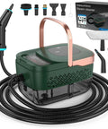 2500 Watt Handheld Steam Cleaner With One Point Eight Quart Tank And Ten Attachments For Grout Range Hood Tile Upholstery Car Detailing High Temp Cleaning Machine For Home Use with accessories.