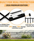 1.2 Inch Gap Animal Barrier Fence Panels No Dig Garden Fencing Kit Heavy Duty 3.75mm Wire Rustproof Outdoor Dog Fence