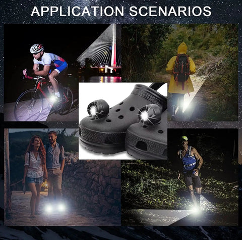 Cyclist, hiker, couple, and runner using Two Pack Rechargeable LED Headlamps Waterproof Hands Free Flashlights with USB Cable Red at night