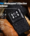 1080P Body Camera With 64GB Memory Waterproof IP64 Wearable Recorder on wet surface showing durability, dustproof, waterproof features.