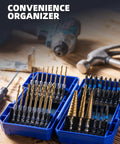 Impact Driver Bit Set 30 Piece With Tough Stackable Case Includes Hex Shank Bits Step Drill Bits And Screwdriver Bits