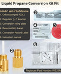 Gas To Propane Conversion Kit For GE And Kenmore Dryers, Natural Gas To LP Retrofit with included kit components displayed