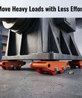 Heavy Duty Machinery Skate Dolly Set With 360 Degree Swivel For Industrial Movers And 4 Large Carbon Steel Casters Built To Move Milling Machines In Factories And Warehouses, 8T load