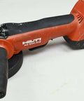 Professional Cordless Cut Off Tool Kit With Two 18V Batteries And Charger Includes Twenty Five Precision Cutting Discs side view of grinder tool