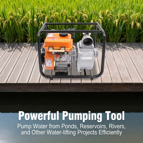 Heavy Duty 3 Inch Diesel Water Trash Pump With Powerful 196cc Engine For High Pressure Irrigation And Sump Removal From Rivers Or Reservoirs Featuring Solid Aluminum Build And Superior Flow Capacity For Tough Jobs Around The Farm Or Construction Site