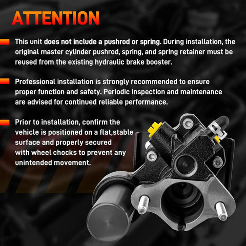 Hydraulic Power Brake Booster For Ford Excursion 2000 2005 And F Series Super Duty Trucks 1999 2004 unit with installation note