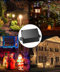 Rugged Outdoor Electrical Junction Box 4 Pack, IP65 Waterproof ABS Plastic Project Case displayed with outdoor lighting setup