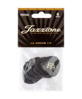 Jazztone Large Round Tip Guitar Picks 2.08mm 6 Pack For Jazz Players With Super Grip Non Flexible Feel Contoured Edge Built For Speed And Precision On Smooth Jazz Runs And Complex Chords black 6-pack in package