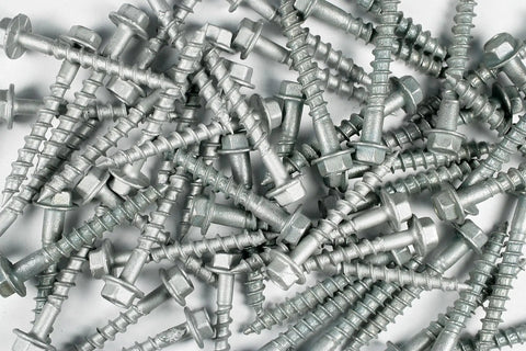 Size Ten Strong Drive SD Connector Screws, 1-1/2 Inch Length, 1/4 Inch Hex Head, Galvanized Coating, Includes Hex Bit