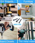 Heavy Duty Black Wood Screws Assortment Kit 485 Piece Self Tapping Set Featuring Carbon Steel Construction With Flat Truss And Round Heads for DIY and furniture projects.