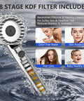 Filtered Handheld Shower Head With High Pressure Spray And Multiple Modes Power Wash For Hard Water Filter With On Off Switch
