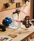 Top Shelf 72X2 Inch Belt Grinder And Sander With Variable Speed Vfd Controls 1500W 2Hp Motor in workshop setup.