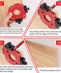 Step-by-step guide using the Built Like A Tank Kickass Aluminum Alloy Router Template And Jig Set for precise corner radius cutting.