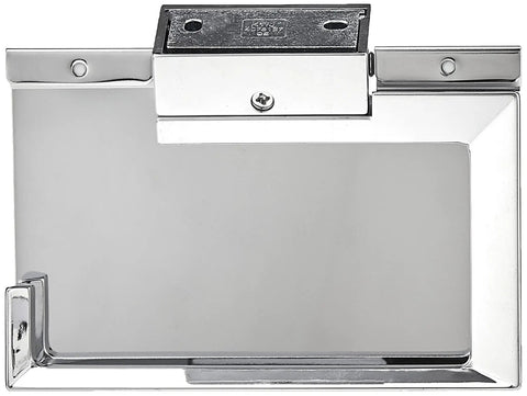 Selection Cube Paper Holder With Cover In Starlight Chrome For Modern Bathrooms Concealed Fastening Slick Clean Square Lines