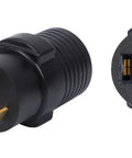 Black NEMA 10-50P to 14-50R 50 Amp Power Cord Adapter for Generators, RVs, Welders, Dryers, and Stoves