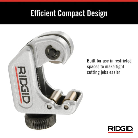 Close Quarters Tubing Cutter For Three Sixteenth To Fifteen Sixteenth Inch Tubes, Lightweight Pro Grade Tool With Knurled Wheel, Easy Cut Pressure, Cuts Copper, Aluminum, Brass And Plastic In Tight Spaces