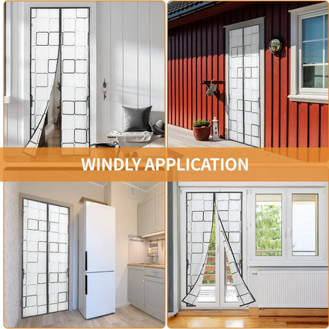 Magnetic Insulated Door Curtain 36x82 Inch Thermal Seal For Winter Weather installed in various doorways