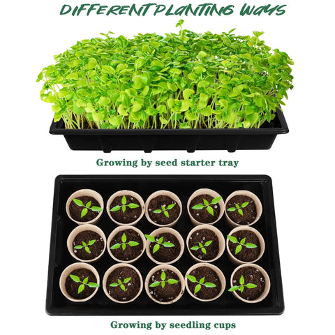 Four Pack Seed Starter Tray Bundle With Peat Pots Germination Trays Plant Labels And Mini Garden Tools For Easy Seedlings Growth Perfect For Flowers Vegetables And Home Garden