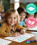 Children using Flexible Whiteboard Sheets 9 By 12 Inches Dry Erase Set For Math Manipulatives Including Number Chart Ten Frame And Number Line