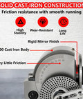 Solid Cast Iron construction of Heavy Duty 3 Jaw Dividing Head Combined With 6 Inch Rotary Indexer for CNC Milling.
