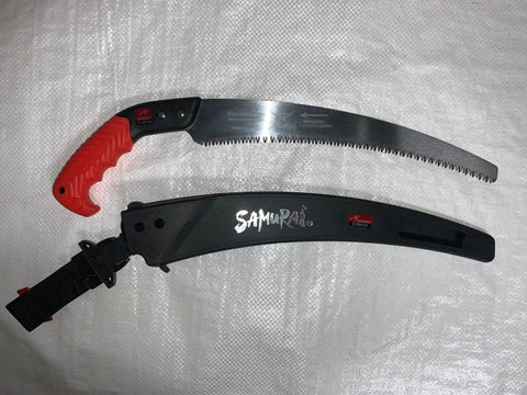 Samurai Ichigeki 13 Inch Pruning Saw With Ergo Grip Handle And Orange Sheath 330mm C 330 LH Japanese Blade Hand Powered Arborist Tool