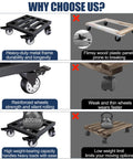Heavy Duty Metal Air Compressor Cart With Dual Locking Caster Wheels Holds Eight Hundred Pounds comparison image showing durability and strength.