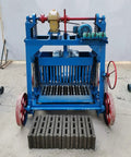 Heavy Duty Concrete Block Making Machine Adjustable Brick Press For Commercial Workshop Use showing completed grey concrete blocks.