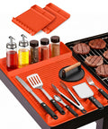Silicone Grill Mat For Blackstone 16x11.5 Inch Non Slip Tool Mat With Sauce Drip Pad And Wavy Grip Built For Outdoor BBQ Bosses